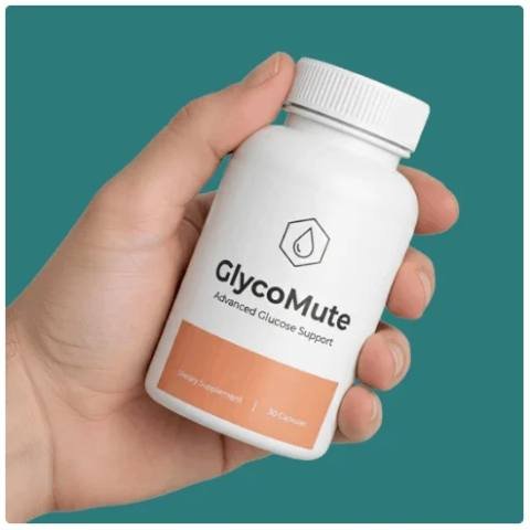 GlycoMute supplement showing key benefits for healthy blood sugar, steady energy, and metabolism support