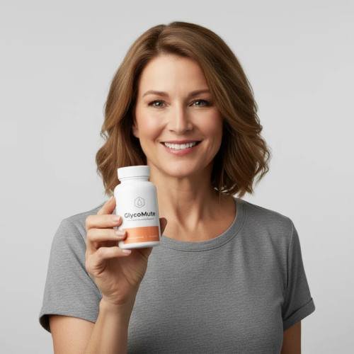 happy GlycoMute user, shares improved blood sugar levels and metabolism with daily supplement use